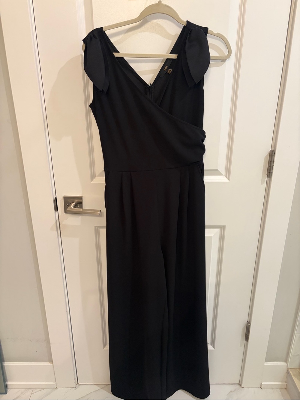Sleeveless Black Wide-Leg Dressy Jumpsuit